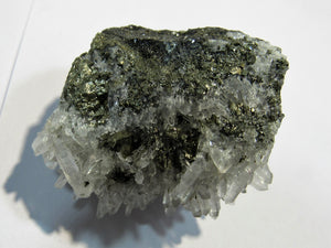 Bergkristall feiner Nadelquarz mit Zinkblende +Pyrit Madan, Bulgarien