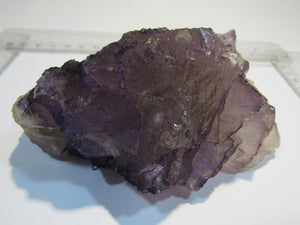 Fluorit massive violette Würfel Kristallstufe 12cm Tule Mine, Mexiko