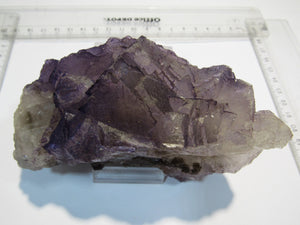 Fluorit massive violette Würfel Kristallstufe 12cm Tule Mine, Mexiko