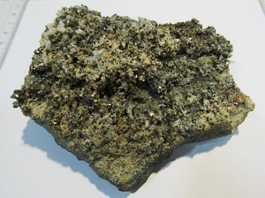 Bleiglanz Galenit Platte 11cm + Zinkblende +Pyrit Madan Erzfeld, Bulgarien