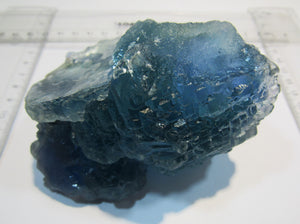 Fluorit große blaue Kristallstufe translucent 600g Fuzhou Prov Fujian, China