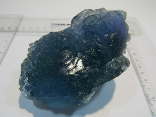 Fluorit große blaue Kristallstufe translucent 600g Fuzhou Prov Fujian, China