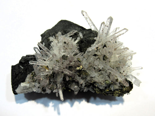 Bergkristall Nadelquarz Zinkblende +Pyrit Kupferkies 8cm Maramures, Rumänien