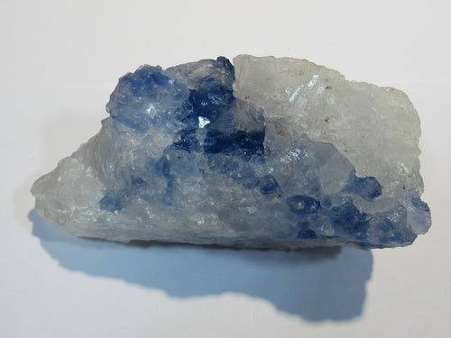 Steinsalz Halit Kristallbrocken blau weiß 11cm Neuhof Ellers Fulda Hessen, Deutschland
