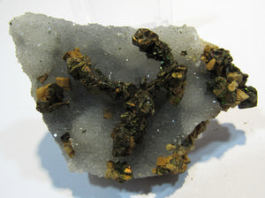Chalcedon mit top Chalkopyrit Kupferkies Dolomit Herja Cavnic Maramures, Rumänien
