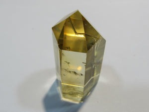 Bergkristall gelblich Citrin Spitze, geschliffen und poliert 3,5cm Minas Gerais, Brasilien