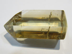 Bergkristall gelblich Citrin Spitze, geschliffen und poliert 3,5cm Minas Gerais, Brasilien