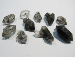 Bergkristall 10 Doppelender 2-3cm Rauchquarz Inclusen Phantome Tibet Himalaya, China