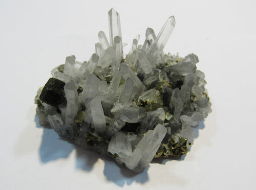Bergkristall Nadelquarz +Zinkblende +Pyrit Baia Sprie Capnic, Rumaenien