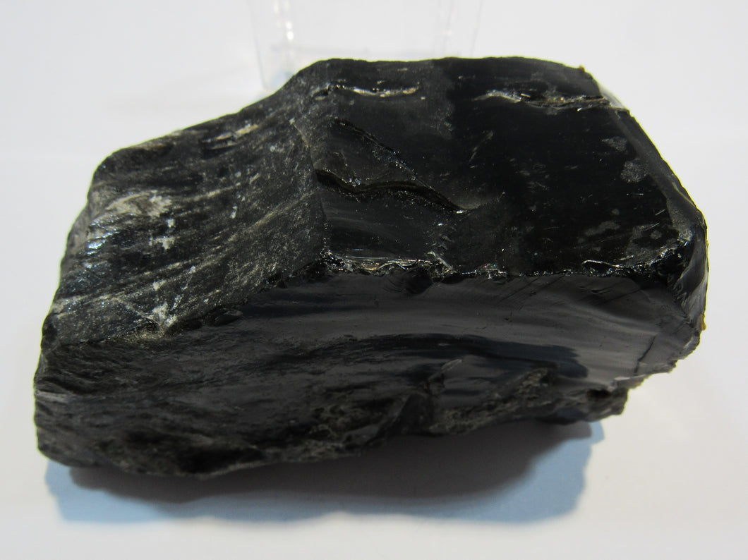 Obsidian erstarrte Lava Drachenstein Vulkanglas 9cm Hrafntinnusker, Island