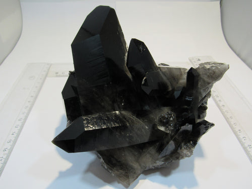 Rauchquarz Morion Bergkristall 1A Großstufe XL 16cm 1,65Kg Arkansas, USA