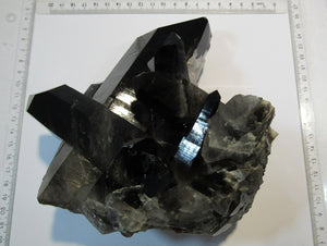 Rauchquarz Morion Bergkristall 1A Großstufe XL 16cm 1,65Kg Arkansas, USA