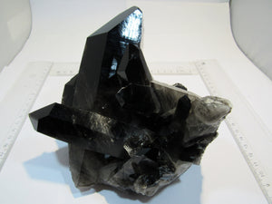 Rauchquarz Morion Bergkristall 1A Großstufe XL 16cm 1,65Kg Arkansas, USA