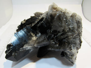 Rauchquarz Morion Bergkristall 1A Großstufe XL 16cm 1,65Kg Arkansas, USA