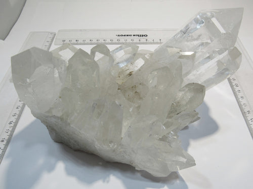 Bergkristall 1A Großstufe klare Kristalle XL 20cm 2,04Kg Minas Gerais, Brasilien