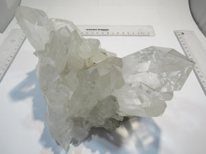 Bergkristall 1A Großstufe klare Kristalle XL 20cm 2,04Kg Minas Gerais, Brasilien