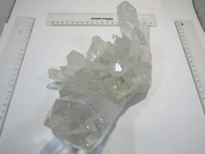 Bergkristall 1A Großstufe klare Kristalle XL 20cm 2,04Kg Minas Gerais, Brasilien