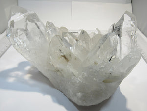 Bergkristall 1A Großstufe klare Kristalle XL 20cm 2,04Kg Minas Gerais, Brasilien
