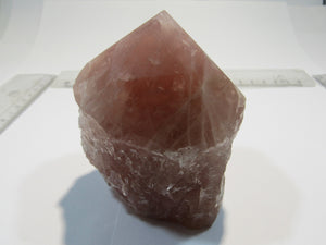 Rosenquarz rosa Brocken als Kristall geschliffen 8,5cm, Brasilien