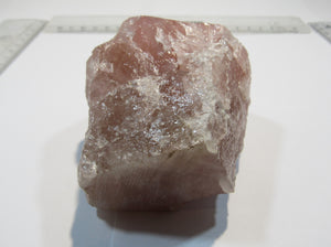 Rosenquarz rosa Brocken als Kristall geschliffen 8,5cm, Brasilien