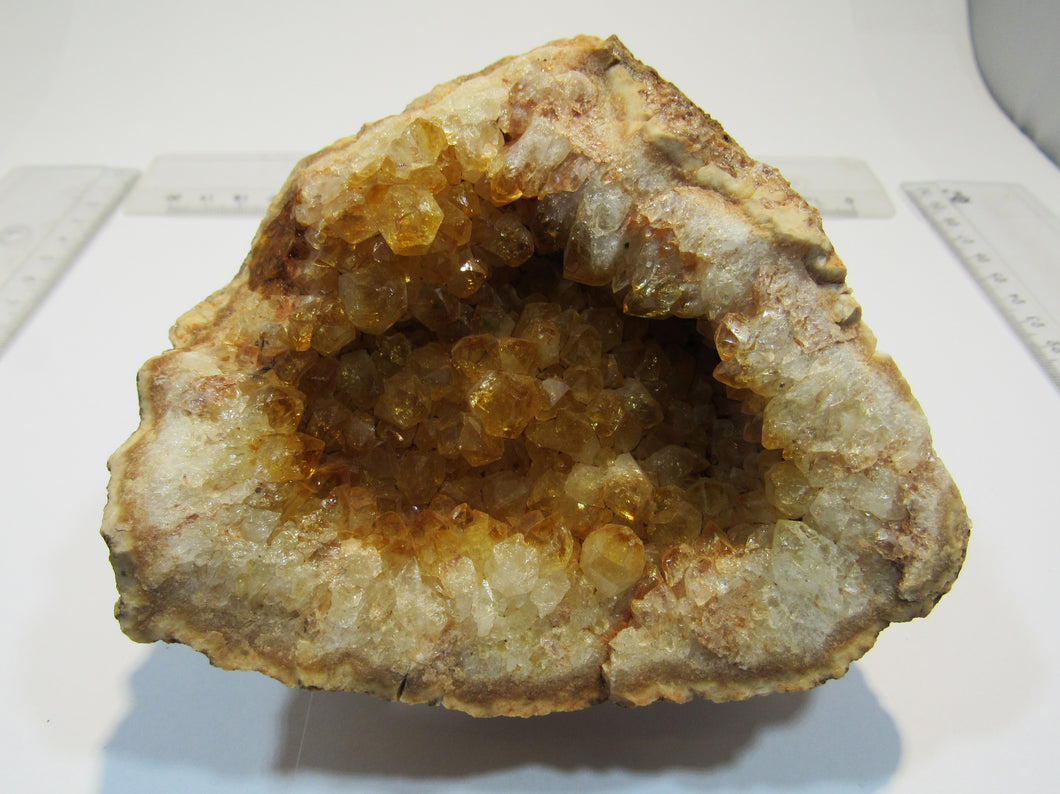 Amethyst gebrannt Citrin Goldtopas Bergkristall Stufe 10cm 512g Minas Gerais, Brasilien