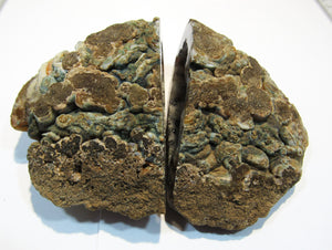 Achat Bergkristall edle große Chalcedon Mandel aufgeschnitten 350g, Brasilien