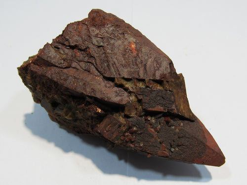 Calcit Skalenoeder 9cm mit roter Hämatit Färbung Idar Oberstein, Deutschland