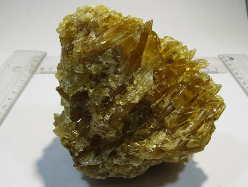 Calcit Honigcalcit Sinterkalk Kristallstufe 880g Rüssingen Pfalz, Deutschland