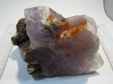 Laden Sie das Bild in den Galerie-Viewer, Fluorit violett orange Kristalle Achat Chalcedon XL 18cm 2,2Kg Berbes, Spanien