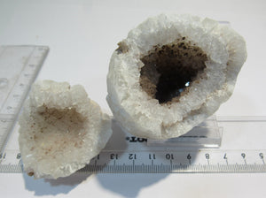 Bergkristall Druse Geode Chalcedon Achat Quarz 8cm Idar Oberstein, Deutschland