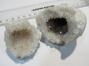 Bergkristall Druse Geode Chalcedon Achat Quarz 8cm Idar Oberstein, Deutschland