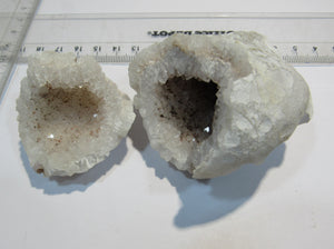 Bergkristall Druse Geode Chalcedon Achat Quarz 8cm Idar Oberstein, Deutschland