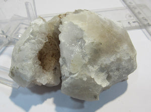 Bergkristall Druse Geode Chalcedon Achat Quarz 8cm Idar Oberstein, Deutschland