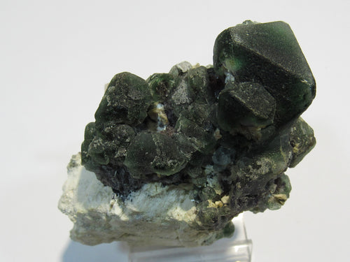 Fluorit grüne Oktaeder auf Kalkmergel Matrix 8cm Erongo, Namibia