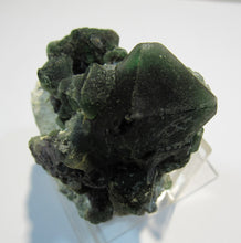 Laden Sie das Bild in den Galerie-Viewer, Fluorit grüne Oktaeder auf Kalkmergel Matrix 8cm Erongo, Namibia