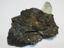 Laden Sie das Bild in den Galerie-Viewer, Zinkblende Sphalerit Kristallplatte 9cm mit Calcit Doppelender Illinois, USA