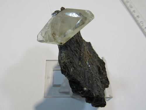 Zinkblende Sphalerit Kristallplatte 9cm mit Calcit Doppelender Illinois, USA