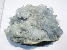 Laden Sie das Bild in den Galerie-Viewer, Coelestin top Kristalldruse hell blau 15cm 1,56Kg Met Kwarts Douz, Tunesien