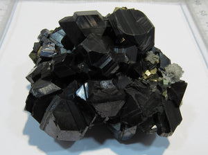 Zinkblende Glanz Sphalerit Quarz Pyrit top Kristallstufe 6cm Trepca, Kosovo