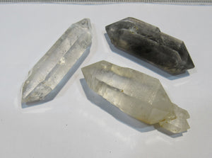 Bergkristall 3 Stk. feine Doppelender Zepterquarz 4,5-5cm Tibet Himalaya, China