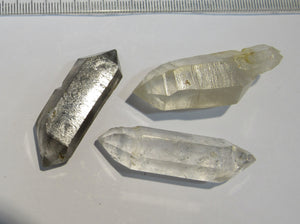 Bergkristall 3 Stk. feine Doppelender Zepterquarz 4,5-5cm Tibet Himalaya, China