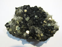 Laden Sie das Bild in den Galerie-Viewer, Zinkblende Sphalerit Pyrit Würfel Kristallstufe 8cm Mitrovica Trepca, Kosovo