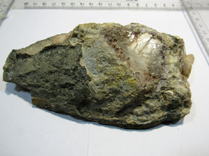 Amethyst Achat Geoden Hälfte 14cm Calcit poliert Idar Oberstein, Deutschland