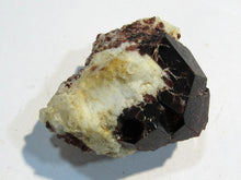 Laden Sie das Bild in den Galerie-Viewer, Granat roter Almandin Kristall auf Quarz 5cm Sondrio Lombardei, Italien