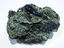 Laden Sie das Bild in den Galerie-Viewer, Azurit top Kristallstufe 8cm 123g etwas Malachit auf Matrix Tsuneb Mine, Namibia