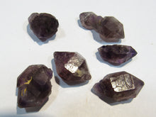 Laden Sie das Bild in den Galerie-Viewer, Amethyst 6Stk. Doppelender 15-25mm violett Tibet Himalaya, China