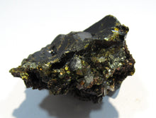 Laden Sie das Bild in den Galerie-Viewer, Zinkblende braune Kristall Matrix mit Kupferkies Quarz 5,5cm Baia Mare, Rumänien