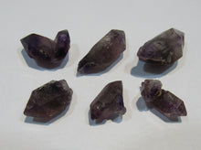 Laden Sie das Bild in den Galerie-Viewer, Amethyst 6Stk. Doppelender 18-25mm violett Tibet Himalaya, China