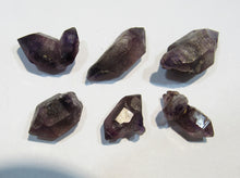 Laden Sie das Bild in den Galerie-Viewer, Amethyst 6Stk. Doppelender 18-25mm violett Tibet Himalaya, China