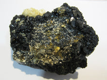 Laden Sie das Bild in den Galerie-Viewer, Zinkblende Pyrit Bergkristall  Calcit 7cm Stary Trg Mine Trepca, Kosovo